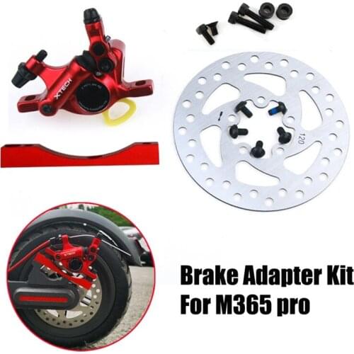 Electric Scooter Hydraulic Brake Adapter Kit Aluminum Disk Brakes Disc Piston Parts for Xiaomi M365 Pro Red
