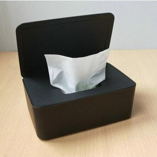 Paper Mask Storage Box Wet Tissue Boxes Seal Baby Wipes Dispenser Holder House Plastic Dust-proof Tissue Box With Lid