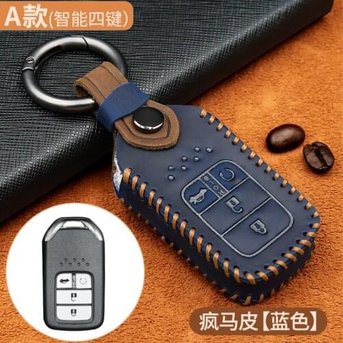 For Honda Vezel CR-V Civic Accord XRV Breeze Crider inspire Avancier leather key cover remote control case