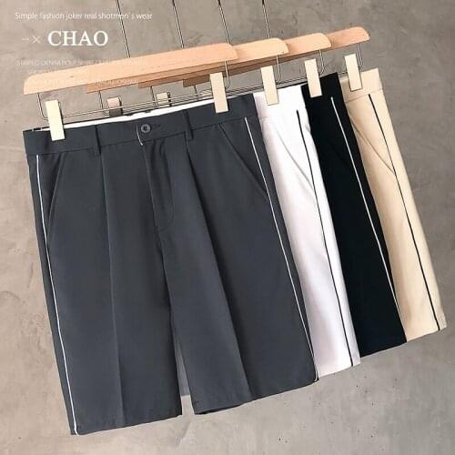 Best Seller Mens Shorts Ankle Length Korean Fashion Comfortable Thin All-match Leisure Male Five-point Pants Suit Shorts