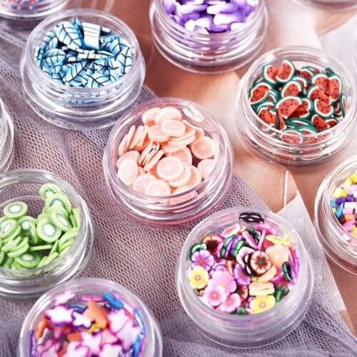 12 Bottles/Pack Resin Mold Filler Soft Clay Mini Leaves Flower Fruit For UV Epoxy Resin Casting Mold Jewelry Making Decoration