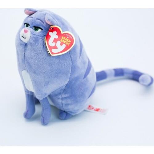 New 6 ‘’15cm Ty the Secret Life of Pets Rabbit Snowball Lovely Purple Fat Cat Long-haired Dog Toys Collection Christmas Gift