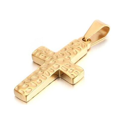 Jesus Christian Believer Pendant Trendy Titanium Steel Boys Cross Necklace Jewelry