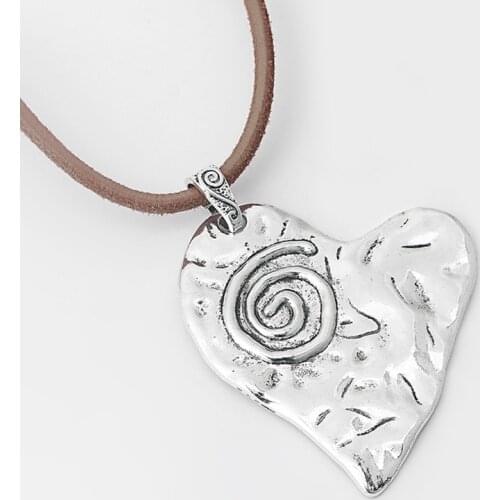 2pcs Vortex Heart Charms Pendant for DIY Necklace Earring Jewelry Making Pendant Material Accessories 76*62.5mm