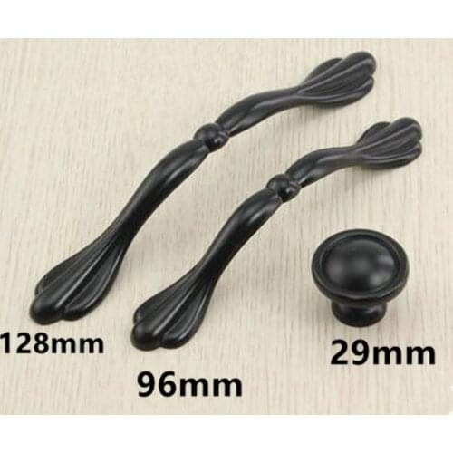 128mm black dresser kitchen cabinet handles puls black drawer knobs pulls 3.75" 5" modern simple black furniture hardware handle