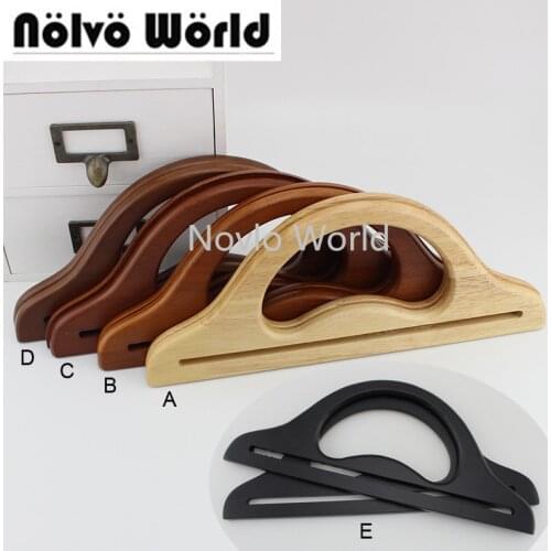 2-10-20 pieces 3 Colors 30X12cm Solid Wood Handles For Handmade Bag Handbags,DIY Bag Hanger Purse Handle Charming Wood Bag Frame