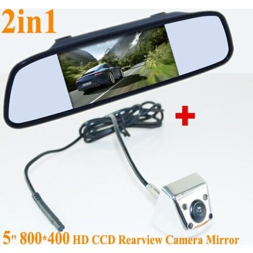 CCD HD Waterproof Parking Monitors System, Vision 170 Car Rear View Camera With 4.3 inch Car Rearview Mirror Monitor