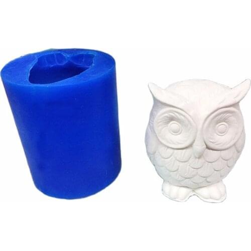 OWL 3D silicone mould food use resin soap polymer clay plaster wax mold