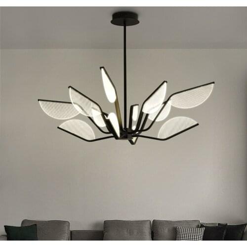 Light Guide Chandelier Lighting For Dining Living Room Bedroom Modern Creative LED Home New Aluminum Hanging Lamp Gold Or Black