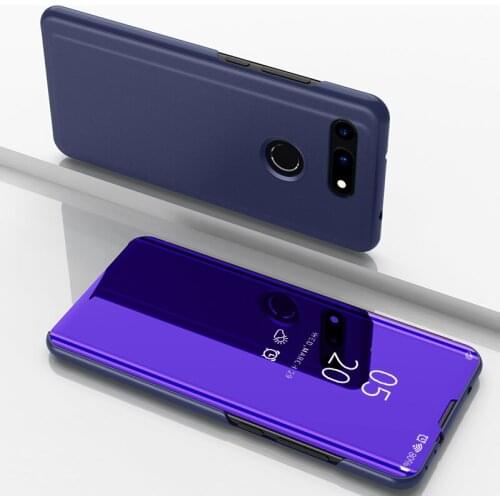 Smart Flip Case For Huawei Honor V20 Case Clear View Leather Cover For Huawei Honor View20 Stand Mirror Cover honor v20 case