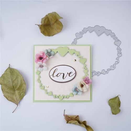InLoveArts Heart Wreath Frame Metal Cutting Dies Scrapbooking Die Cuts For DIY Embossing Album Paper Card Making Crafts Stencils