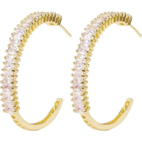 Bettyue New Arrival Simplicity Style Earring With Geometry AAA ZIrconia Fashion Statement Female Charming Dress-Up Party Gift