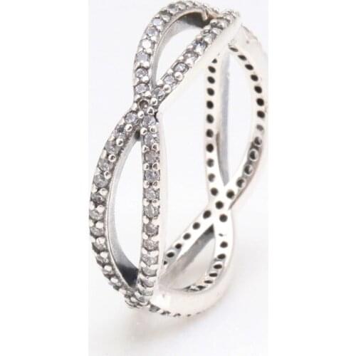 100% 925 Sterling Silver Pan Ring New Cut Out And Fashionable Cross Ring For Women Wedding Party Gift Fashion Jewelry