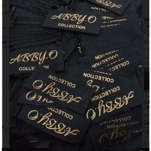 1000pcs labels for clothes customized garment jacket label cotton/polyester printed clothing label/embroidered tag lb-006