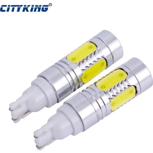 2Pcs Auto T10 7.5W 10 Smd DRL LED Bulb Car Auto Wedge Reverse Signal Light Lamp 194 168 W5W lamp Interior Packing Car Styling