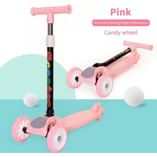 3 Wheel Adjustable Kids Kick Scooter With Flashing Wheels For Kids Aged 2 To 8
