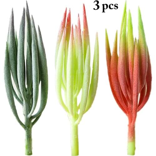 3PCS Unpotted Faux Succulent Multicolor DIY Artificial Succulent Plant Wedding Party Desk Ornaments Home Garden Decorations