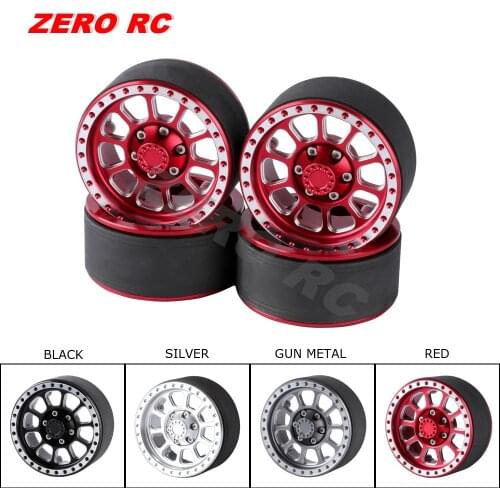 4PCS Aluminum 1.9'' 10-Spoke ROCK CRAWLER Beadlock WHEELS RIMS For RC SCX10 II D90 D110 SCX10 III Capra TRX6 RGT