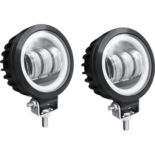 5 Inch Motorcycle Spotlight LED Dirt Bike Work Light External Square Spotlights CSL88 12V 24V Led Angel Eyes Driving Lights