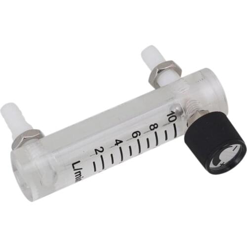 LZQ-3 Tube Type Acylic Flowmeter Acrylic Metal Fitting Gas Rotameter 0-10 LPM