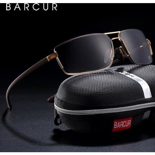 BARCUR Cutom Sunglasses Men Driving Shades Male Sun Glasses For Men Oculos de sol