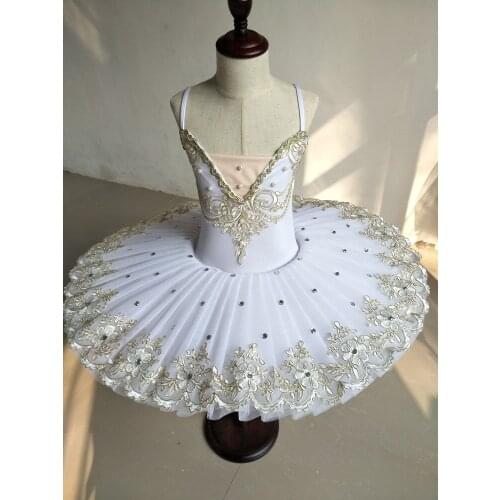 White Childrens Ballet Tutu dance Dress costumes Swan Lake Ballet Costumes Kids Girls Stage wear Ballroom dancing Dress