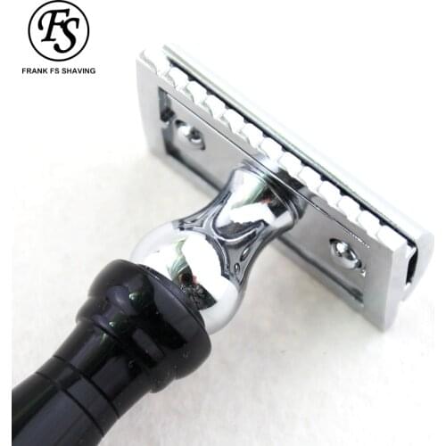 FRANK SHAVING Safety Razor Mens Black Safety Razor Double Edge Razor Women Hair Removal Manual Shaver