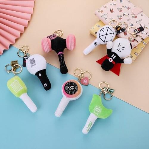 EXO Nct Got7 Twice Bangtan Boys Plush Keychain Bag Pendant Star Surroundings Accessories