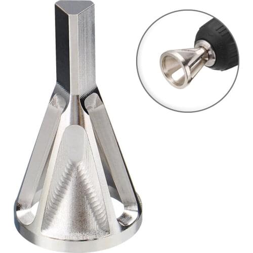Silver HSS Triangle Shank Deburring External Chamfer Tool Bit Remove Burr Repairs Tools widely used for Electric Drills