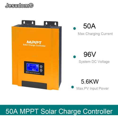 50A LCD Display MPPT Solar Charge Controller 96v Solar Panel Battery Charge Controller Voltage Regulator