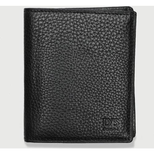 Ds Damat %100 Turkish Genuine Leather Wallet Card Holder Money Bag Stylish Hihg Quality Men Fashion 2021 Summer Small Black