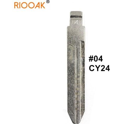 5pcs CY24 #04 2 in 1 Lishi Metal Engraved Line Scale Shearing Teeth Blank Car Key Blade for Chrysler Jeep Dodge