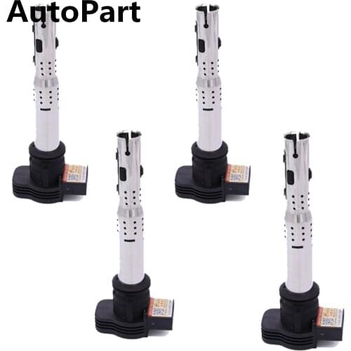 New 07K 905 715 G 07K 905 715 F 4PCS/Set Ignition Coil For Golf Jetta Beetle Tiguan Audi A1 A3 A4 A5 A6 07K905715G 07K905715F