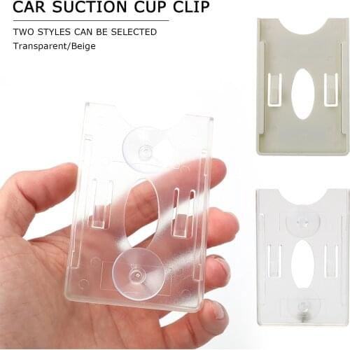 Brand New Sucker Card Holder For Windshield Glass Tag Durable ID IC Card Holder Card Sleeve Car Organization