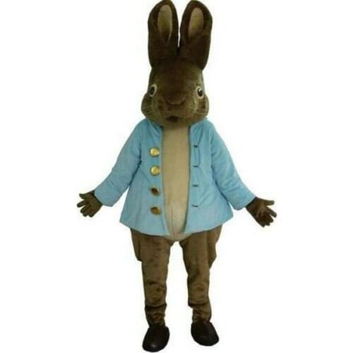 Handmade Easter Bunny Mascot Costume Cartoon Bunny Cosplay Costume High Quality Furry Bunny Mascot Performance Costume
