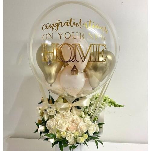 Gift Congratulation New Home Happy Birthday Pack Balloon Topper Bridesmaid Wed Decor Custom Print Package Parti Wedding Box Bag