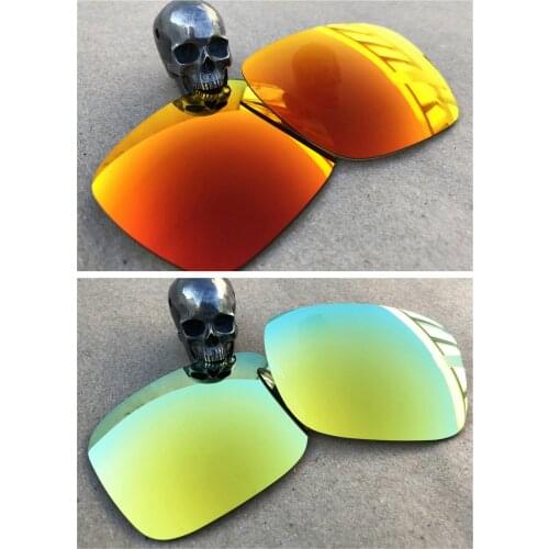 Firtox True Polarized Enhanced Replacement Lenses for-Oakley Holbrook OO9102 Sunglass (Lens Only) - Red+Gold