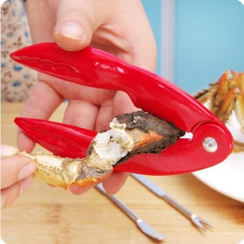 Portable Crab Eating Tools Stainless Steel Claw Crab Clip Crab Pin Three-piece Set