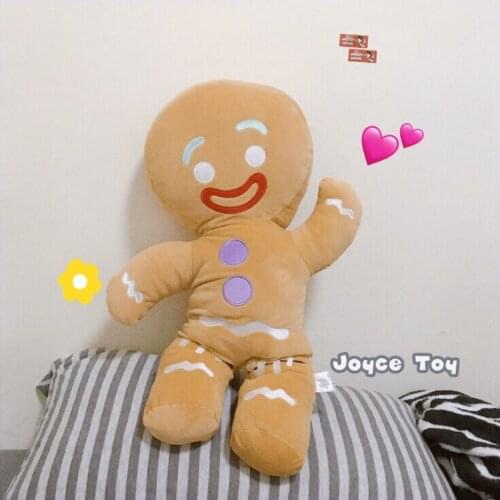 Cute Gingerbread Man Plush Toy Baby Appease Doll Biscuits Man Pillow Cushion Reindeer Home Decor Toy for Children Christmas Gift