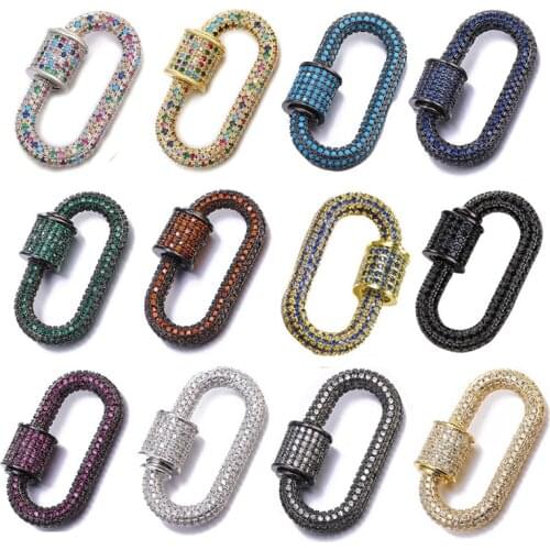 Juya Handmade Creative Spiral Locket Pendant Carabiner Clasps Accessories For DIY Punk Mesh Chains Fashion Charms Jewelry Making