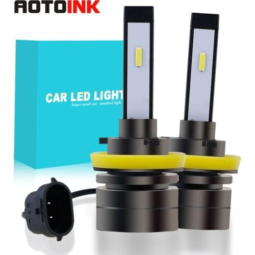 H8 H9 H11 Car LED Headlight Bulbs 60W CSP Super Mini Fog Light Headlamp3000k 4300k 6000K 12000k 12V 8000LM 2PCS