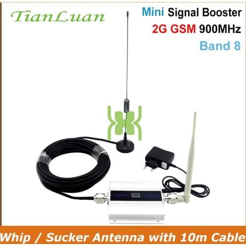 TianLuan LCD GSM Booster 2G Cell Phone GSM Signal Booster 900mhz Mobile Signal Repeater Cellular Amplifier with Antenna Full Set