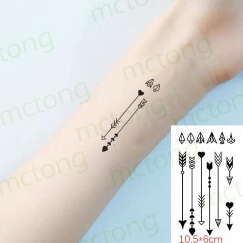 Waterproof Temporary Tattoo Sticker Arrow Love AK47 Cool Body Art Flash Tattoo Fake Tattoo Man Woman Child