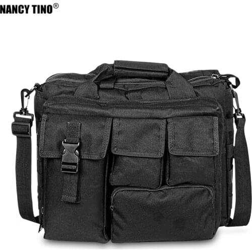NANCY TINO Military Backpack Tactical Nylon Messenger Shoulder Bag Laptop Handbag Briefcase Outdoor Multifunction Climbing Bag