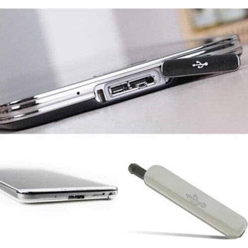 USB Charge Port Flap Cover for Samsung Galaxy S5 Charge Port Dust Plug Mobile Cell Phone Dustproof Plug Replacement + Screw 1Set
