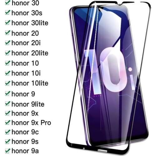 Tempered Glass on the For Huawei Honor 9 9s 9c 9x Pro 10 10i 20i 20 Pro 30 Lite Screen Protector Film For Honor 20 30 Lite Glass