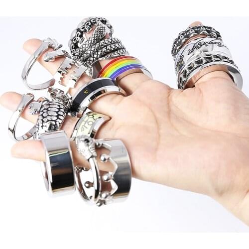 15PCS High Quality Penis Ring Stainless Steel Cock Rings Sleeve Trainer Delay Ejaculation Chastity Device Sex Time Lasting Toys