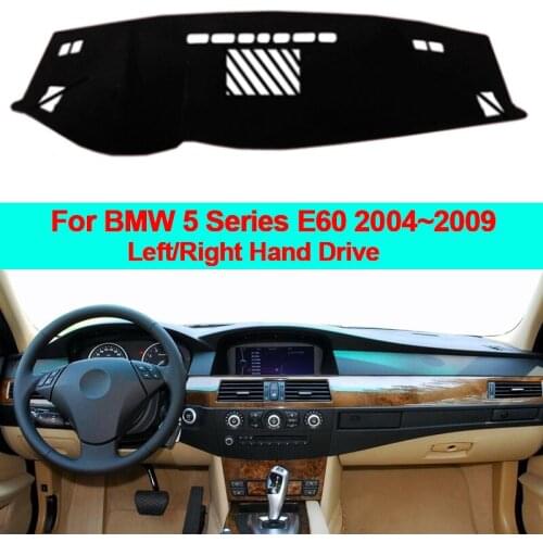 2 Layers Car Dashboard Cover Dash Mat Carpet For BMW 5 Series E60 2004-2009 520i 525i 530i 535i Sunshade Auto DashMat Anti-sun