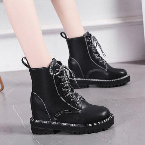 2020 Hot New Autumn Early Winter Shoes Women Thick bottom Heel Boots Fashion Keep warm Womens Boots Brand Woman Ankle Botas hot