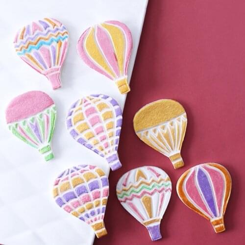 4pcs/set Hot Air Balloon Biscuits Fondant Cake Mold Candy Embossed Mould Cookies Decoration Molds Baking Cake Tools